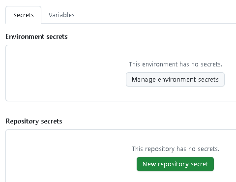 GitHub secrets